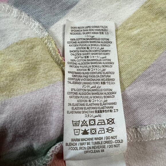 Mini Boden Rainbow Stripe Jersey Knit Skort Size 9-10Y Casual Vacation Preppy - Picture 7 of 10